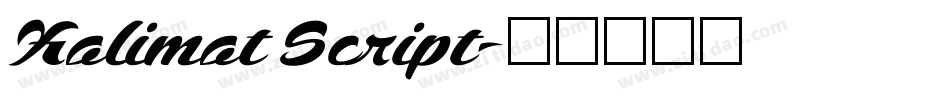 Kalimat Script字体转换